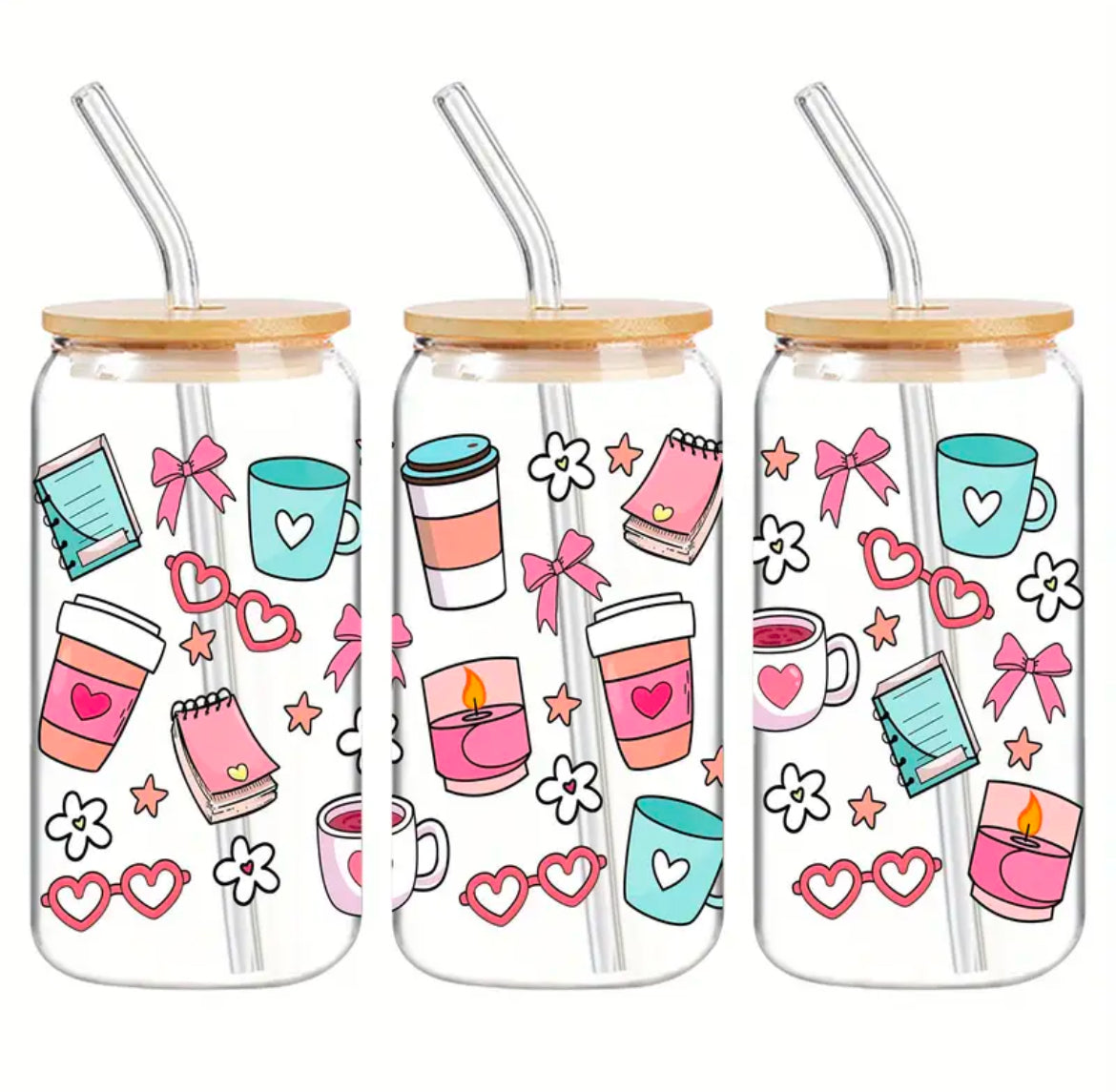 Coffee Girly Chic - Glass Cup